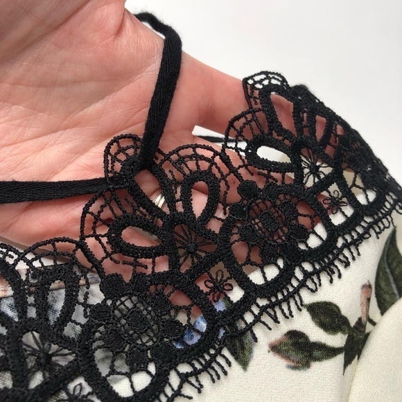 NEW Mode Boho Floral Bell Sleeve Lace-up Crisscross Back Hippie Sexy Crop Top - Picture 6 of 14